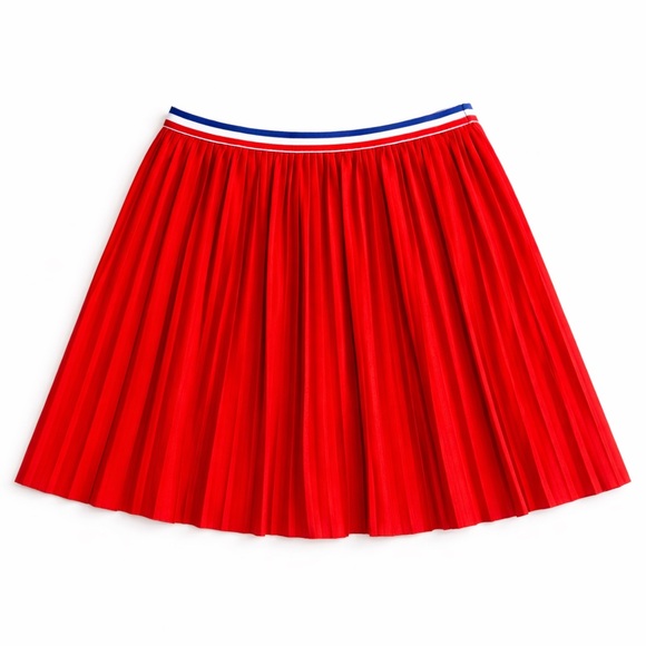 BCBGirls Dresses & Skirts - BCBGIRLS Red Pleated Skirt | Size L | Sport Waistband | 18” Length